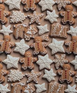 Cotton Fabric - 3D Christmas Gingerbread