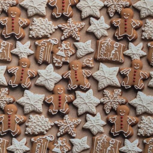 Cotton Fabric - 3D Christmas Gingerbread