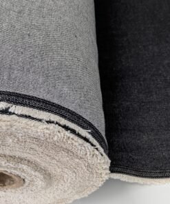 Denim Fabric Cotton Black 12oz Mediumweight Traditional 165cm Wide For Jeans (Copy)