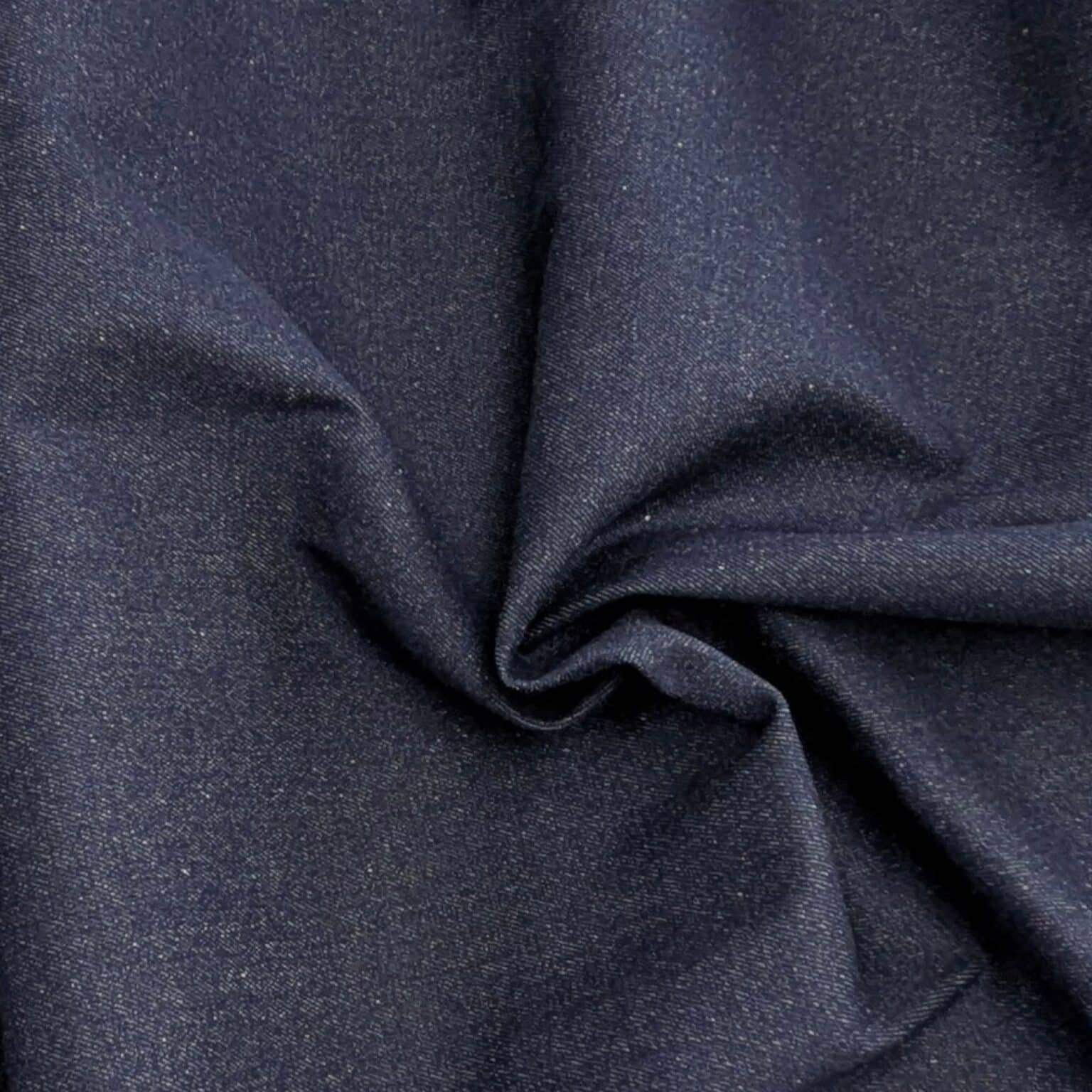Denim Fabric Cotton Dark Blue 12oz Mediumweight Traditional 165cm Wide For Jeans