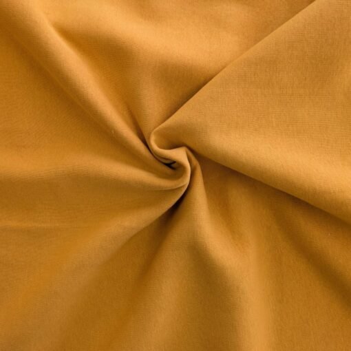 Cotton Sweatshirt Jersey Fabric - Mustard - 150cm Wide