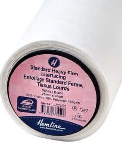 Hemline - Heavy Firm Iron On Interfacing White- 90cm Wide