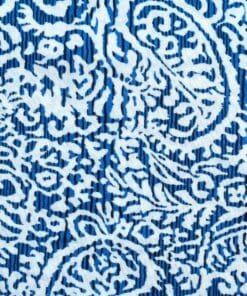 Batik Paisley On Blue Stripe 140cm Wide