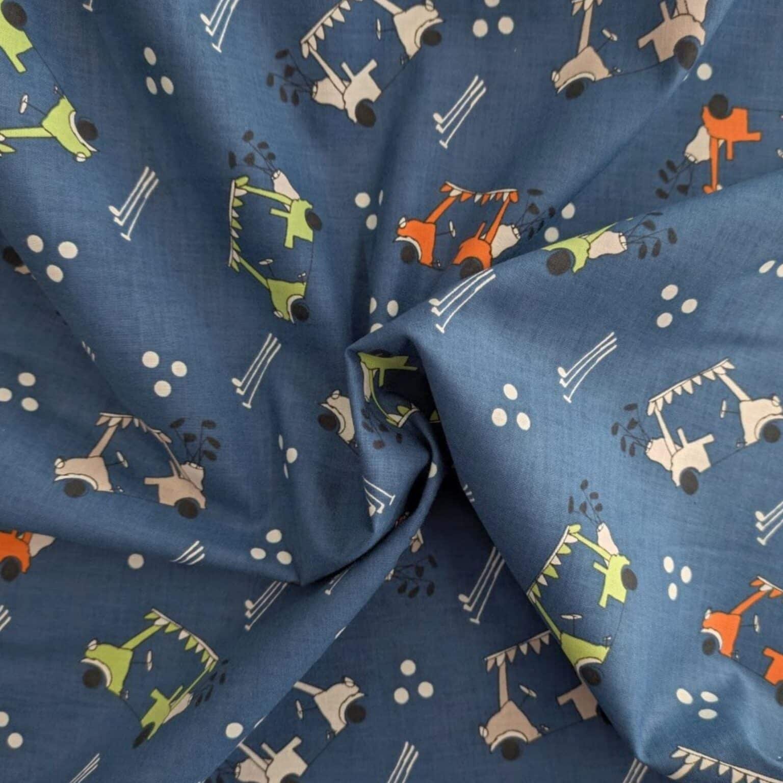Cotton Fabric Golf Hole In One 110cm Wide