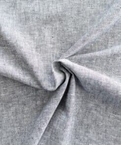 Linen Blend Slubby Chambray Fabric Black And White 140cm Wide