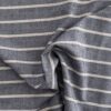 Metallic Lurex Stripe Chambray Fabric Blue/Ivory/Copper Deadstock 150cm Wide