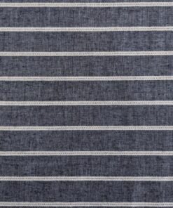 Metallic Lurex Stripe Chambray Fabric Blue/Ivory/Copper Deadstock 150cm Wide