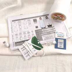 Clayton Woven Shirt Dressmaking Kit White Linen Fabric