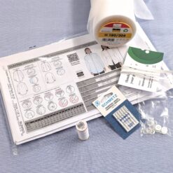 Clayton Woven Shirt Dressmaking Kit Blue Stripe Shirting Fabric