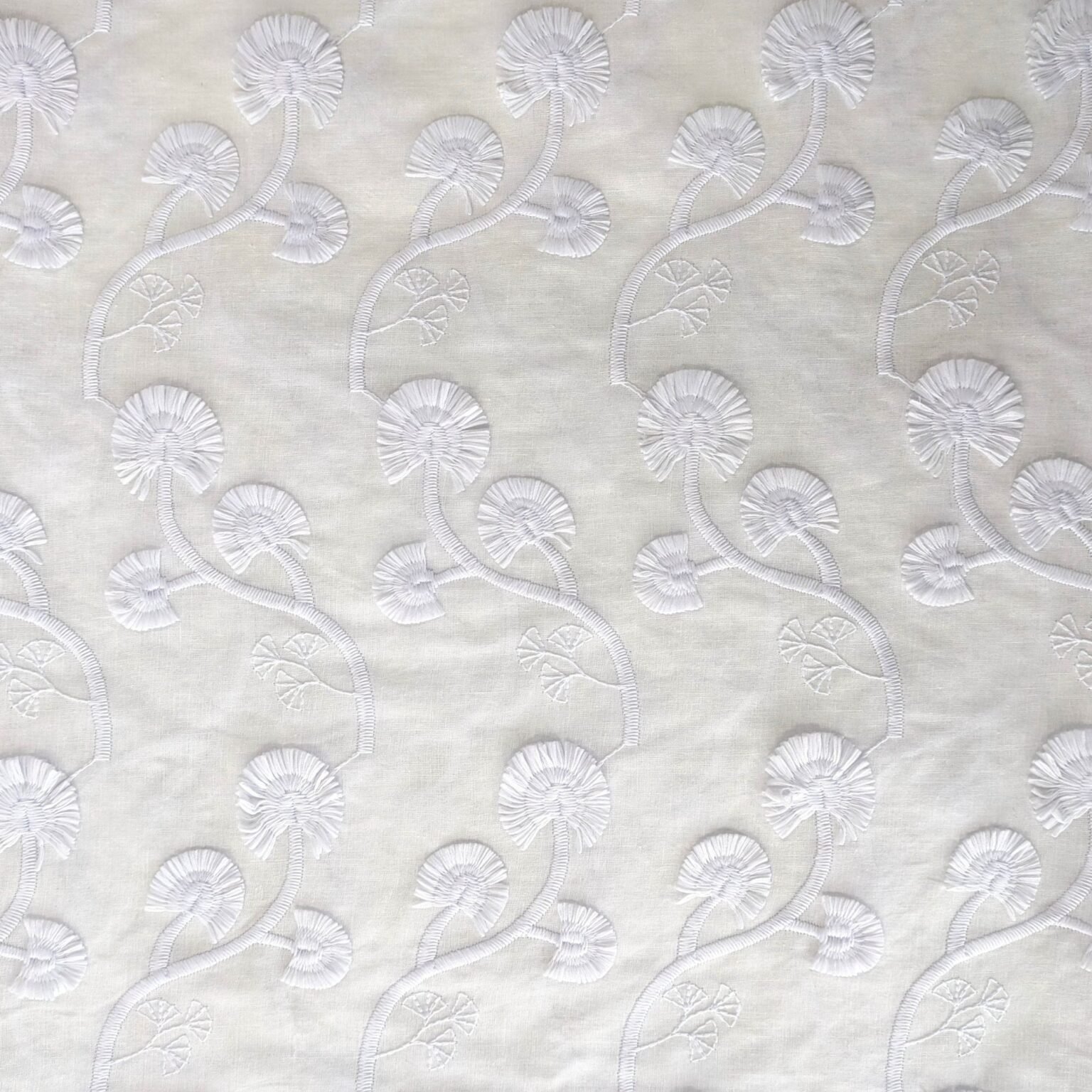 Cotton Voile Fabric Embroidery Flowers