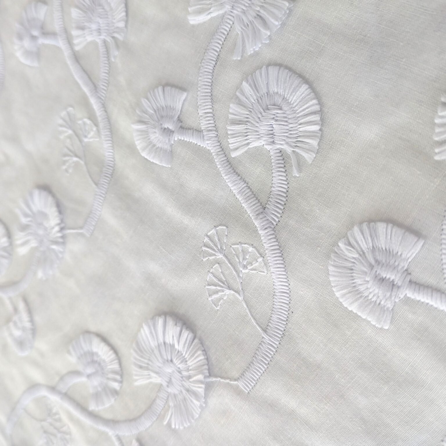 Cotton Voile Fabric Embroidery Flowers