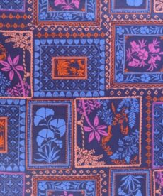 Cotton Satin Fabric Tropical Patchwork