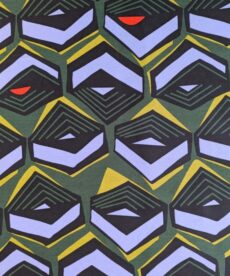 Cotton Satin Fabric Abstract Diamonds