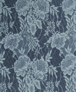 Denim Fabric Cotton Blend Lace Print Mediumweight Rigid 150cm Wide