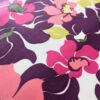 Cotton Satin Fabric Floral In Pinks & Purple 145cm Wide
