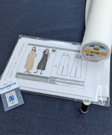 Mildred Jumpsuit Dressmaking Kit Dark Blue Denim Fabric
