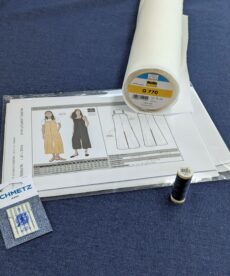 Mildred Jumpsuit Dressmaking Kit Medium Blue Denim Fabric
