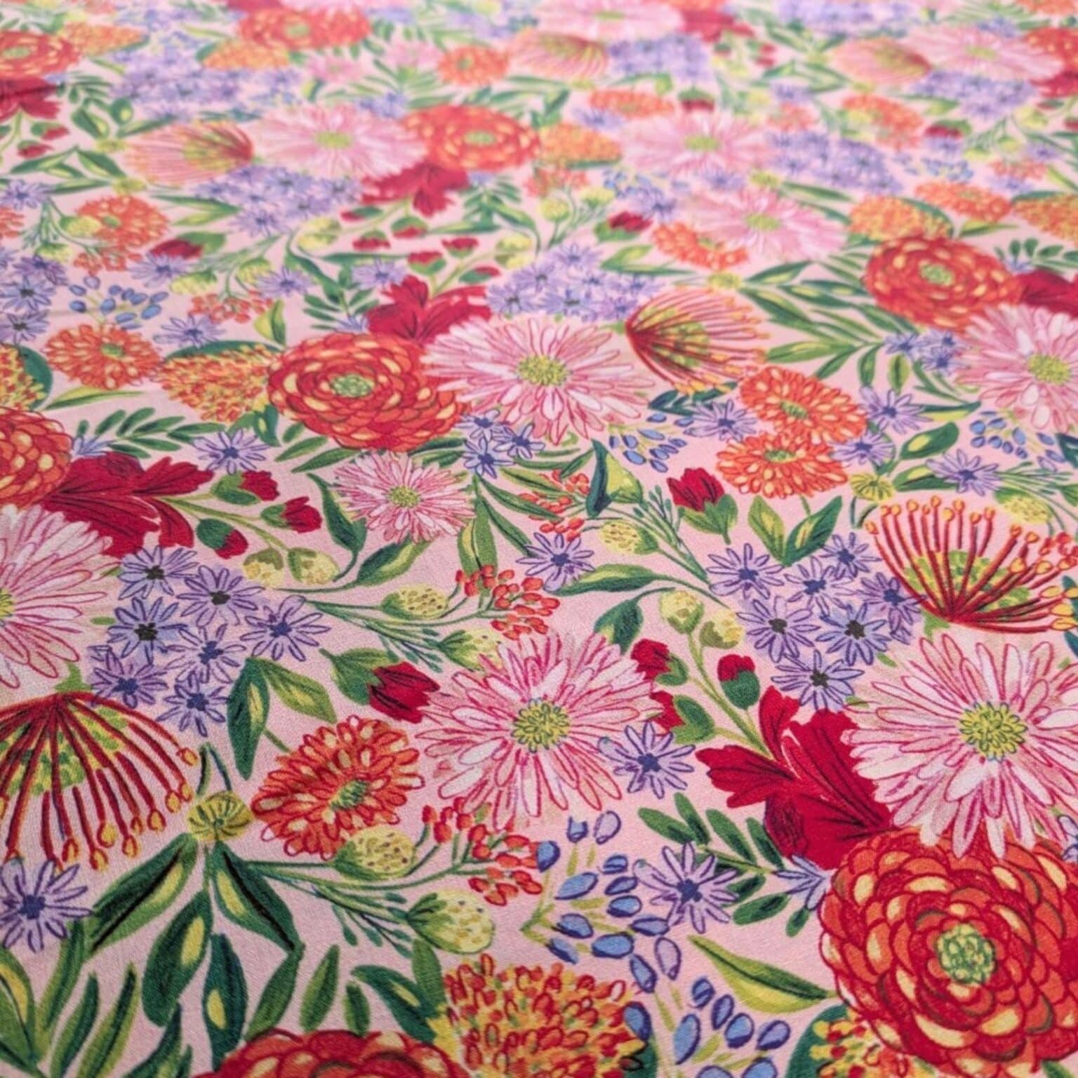 Viscose Fabric Pretty Floral Digital Print Ecovero 140cm Wide