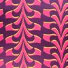 Cotton Satin Fabric Abstract Floral Pink, Purple & Yellow