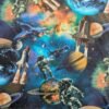 Cotton Poplin Fabric Space Print 145cm Wide