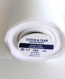 Stitch & Tear Mediumweight Backing White 90cm Wide
