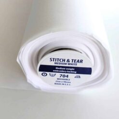 Stitch & Tear Mediumweight Backing White 90cm Wide