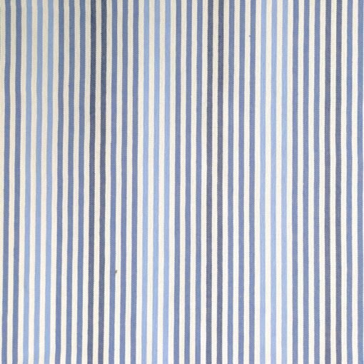Denim Fabric Cotton Blend Blue Stripe Mediumweight 140cm Wide