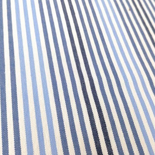 Denim Fabric Cotton Blend Blue Stripe Mediumweight 140cm Wide