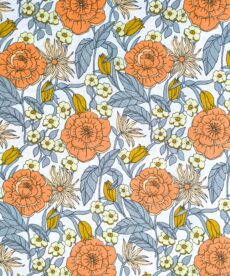 Cotton Fabric English Floral 145cm Wide