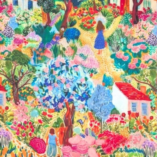 Cotton Fabric Flower Garden 145cm Wide
