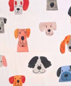 Cotton Fabric Puppy Dogs 145cm Wide