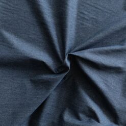wide dark blue cotton blend denim fabric