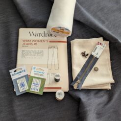 WBM Womens Jeans Dressmaking Kit Blue Denim Fabric