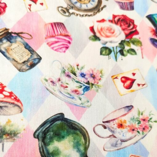 Buy Cotton Fabric Alice In Wonderland at More Sewing