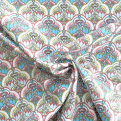 Cotton Fabric Sundance Clamshell in Aqua 110cm Wide