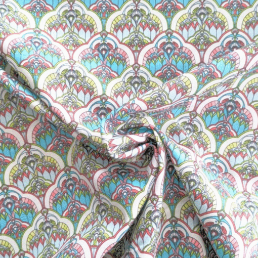 Cotton Fabric Sundance Clamshell in Aqua 110cm Wide