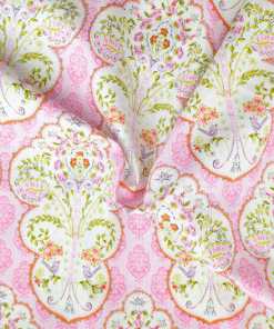 Cotton Fabric Floral Panels On Pink 110cm Wide at More Sewing
