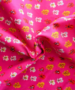 Cotton Fabric Fun Floral on Pink More Sewing