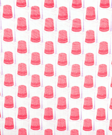 Cotton Fabric Thimbles & Needles 110cm Wide