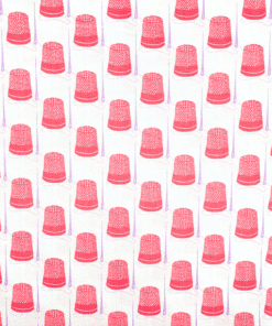 Cotton Fabric Thimbles & Needles 110cm Wide