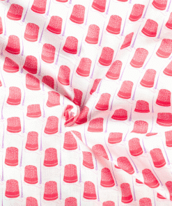 Cotton Fabric Thimbles & Needles 110cm Wide at More Sewing