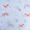 Cotton Fabric Woodland Animals On Blue 110cm Wide