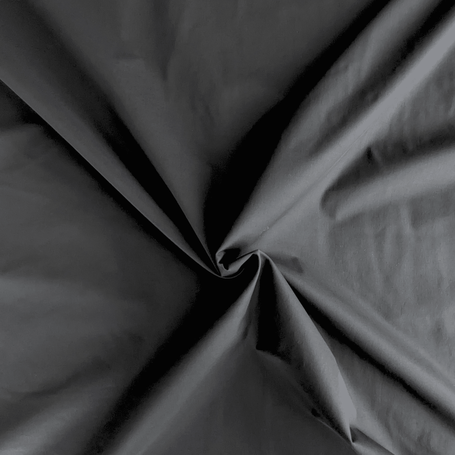 Cotton Blend Proofed Shower Resistant Fabric Black Lightweight Coating 150cm Wide