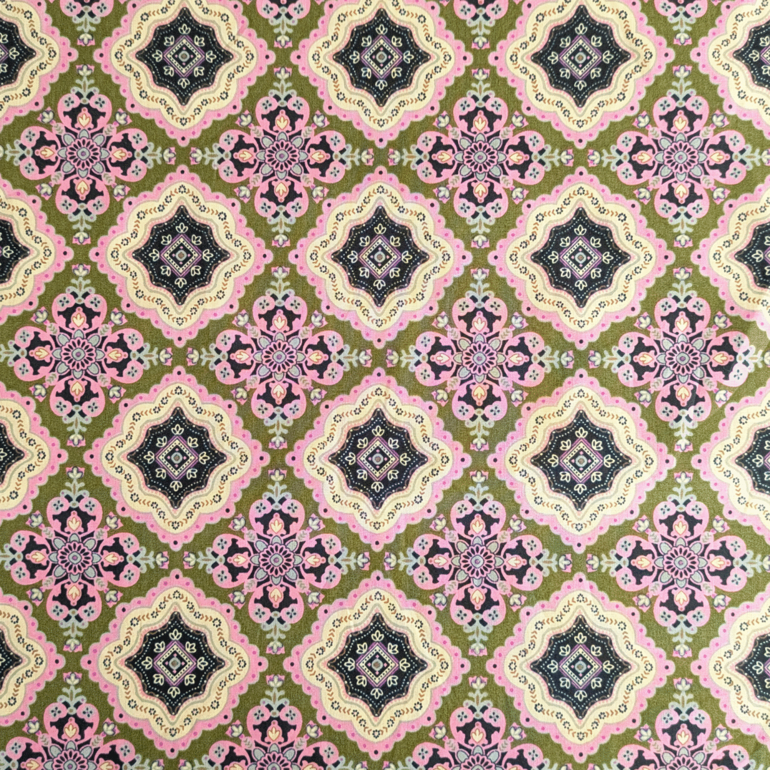 Pima cotton lawn floral diamond fabric