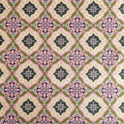 Pima cotton lawn floral diamond fabric
