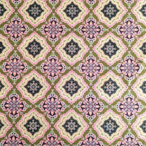 Pima cotton lawn floral diamond fabric