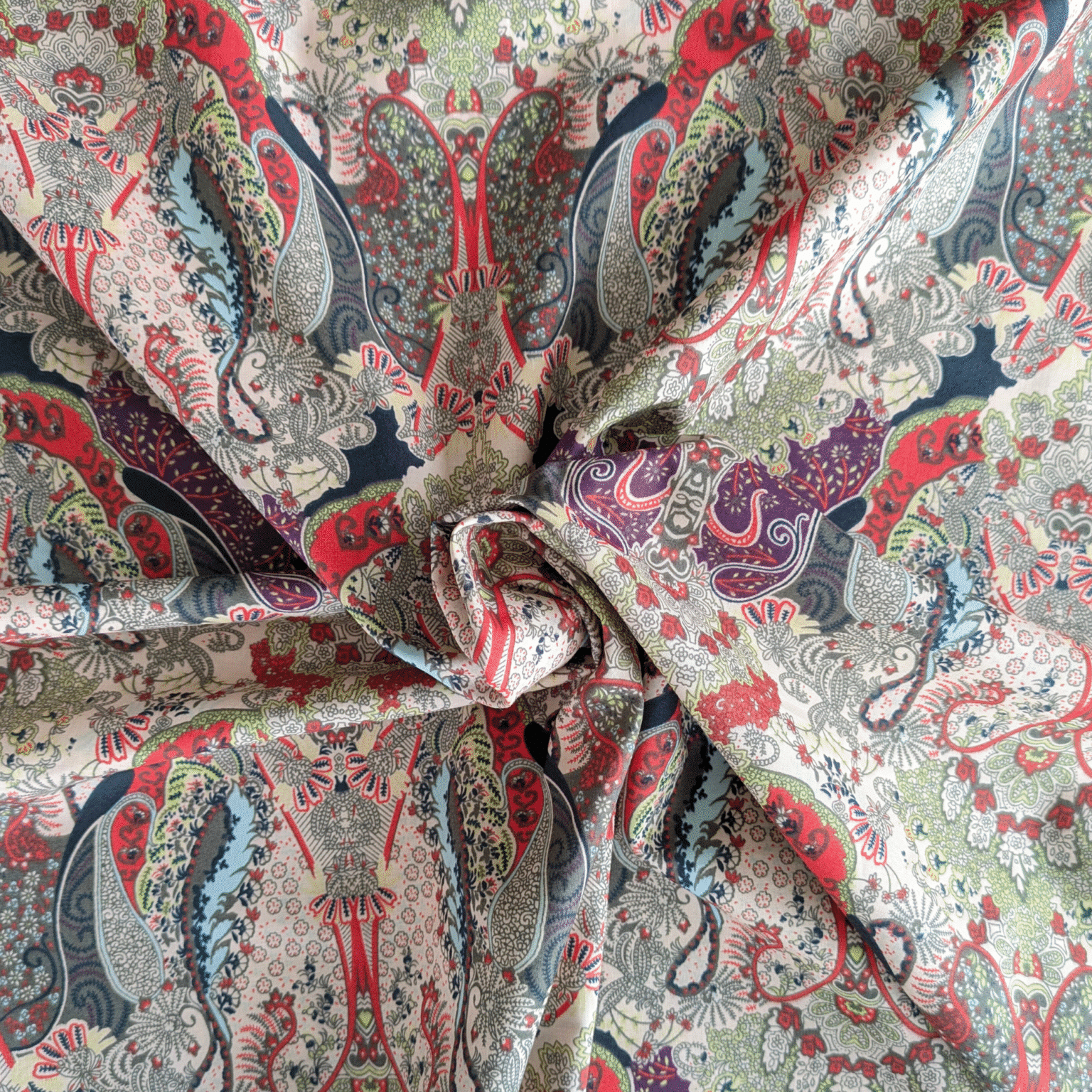 Pima Cotton Lawn Fabric Beardsley Paisley 140cm Wide at More Sewing