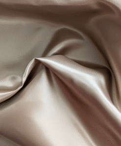 Polyester Satin Lining Fabric Camel Brown 150cm Wide