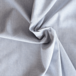 Cotton Fabric Blue & White Corded Stripe 150cm Wide