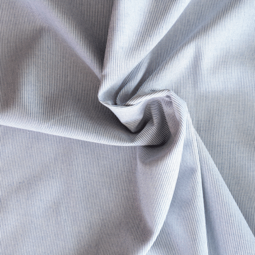 Cotton Fabric Blue & White Corded Stripe 150cm Wide
